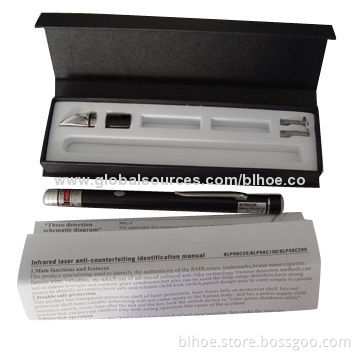 200mW/980Nm Logo brand RMB infrared anti-counterfeiting mark test detectors, made of brass